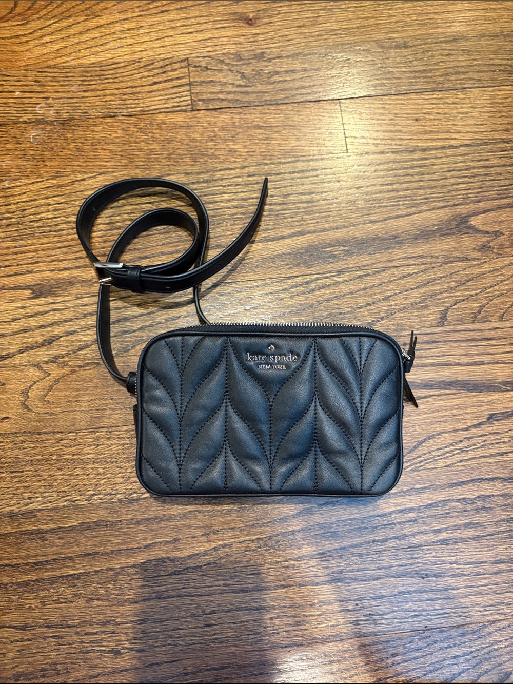 kate spade Black Quilted Leather Camera Bag